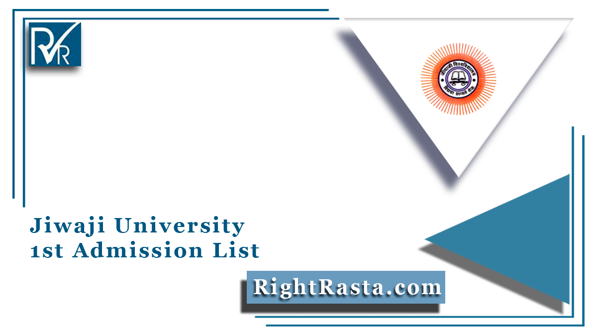 Jiwaji University 1st Admission List