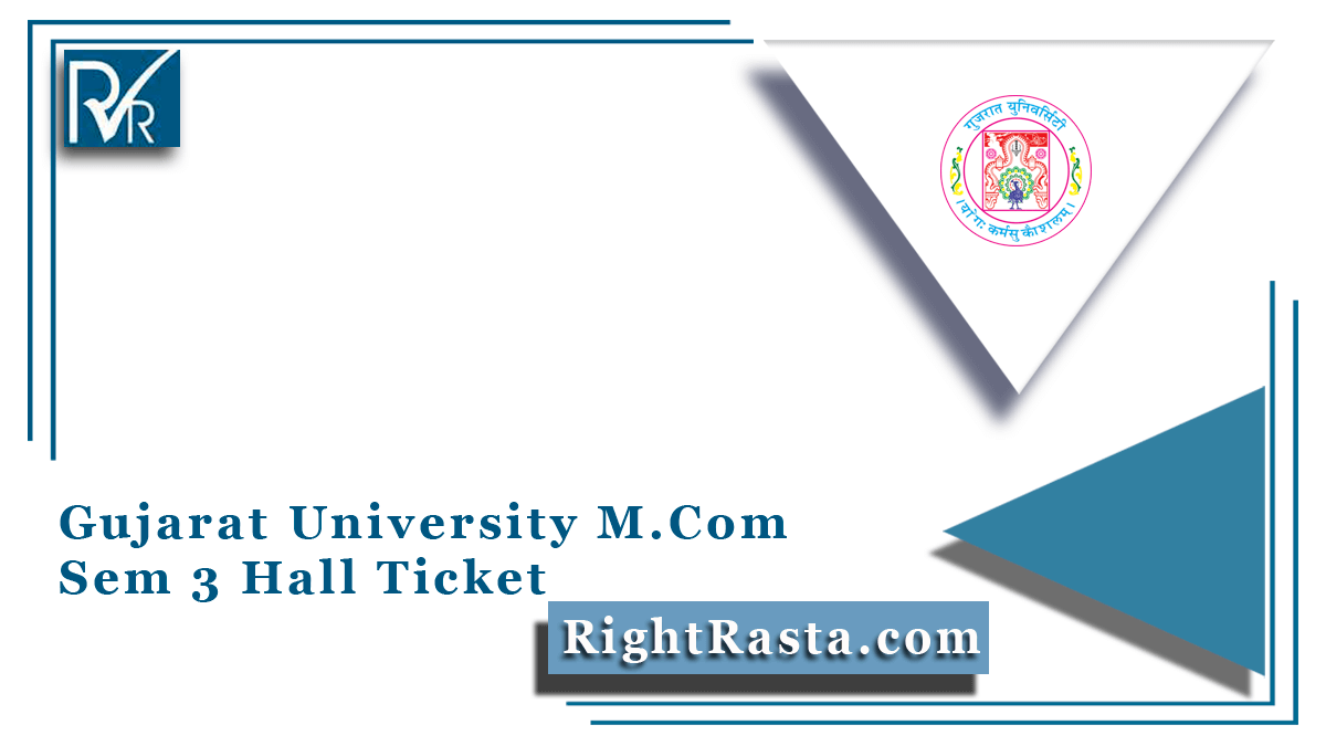 gujarat-university-m-com-sem-3-hall-ticket-2021-out-download