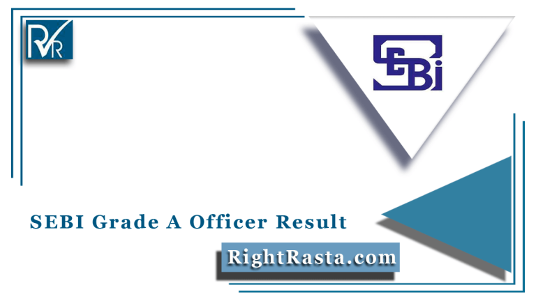 SEBI Grade A Officer Result 2022 Out Download AM Merit List