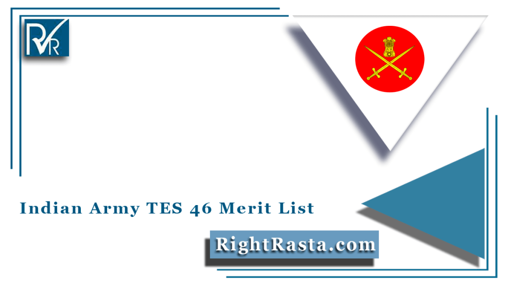 Indian Army TES 46 Merit List