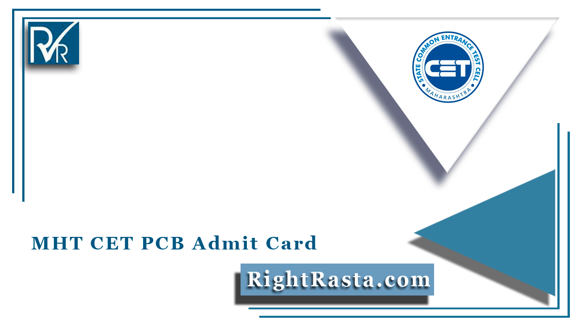 MHT CET PCB Admit Card