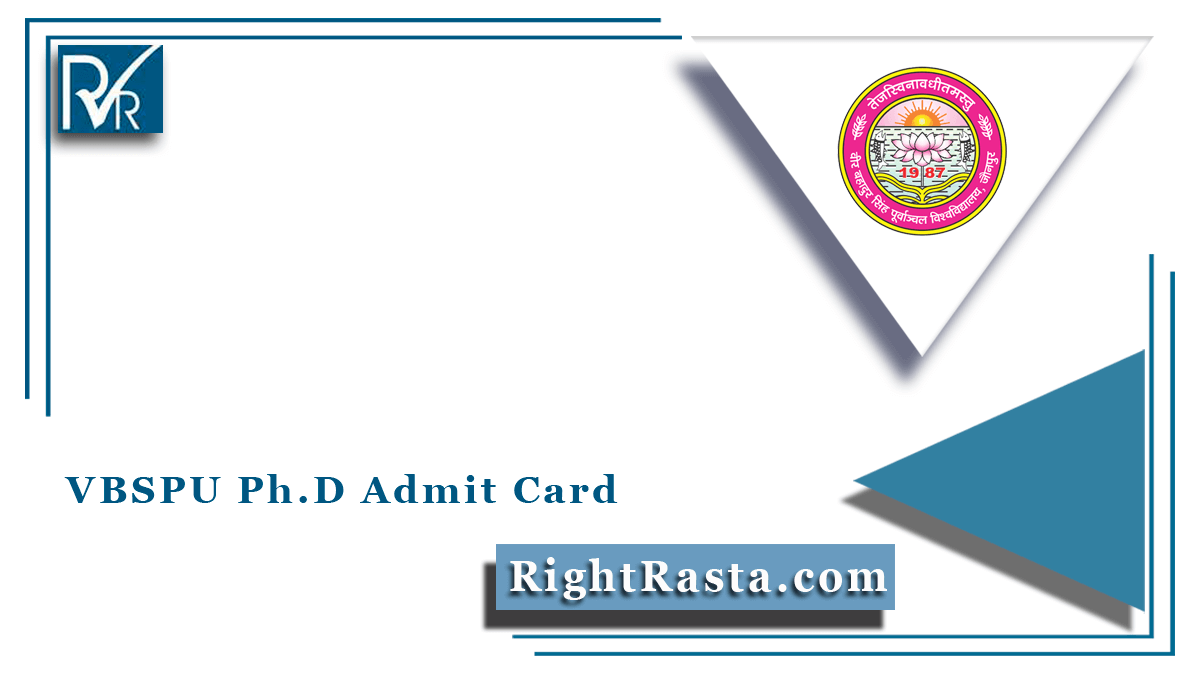 VBSPU Ph.D Admit Card