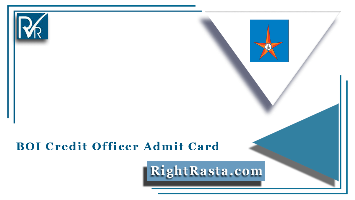 BOI Credit Officer Admit Card