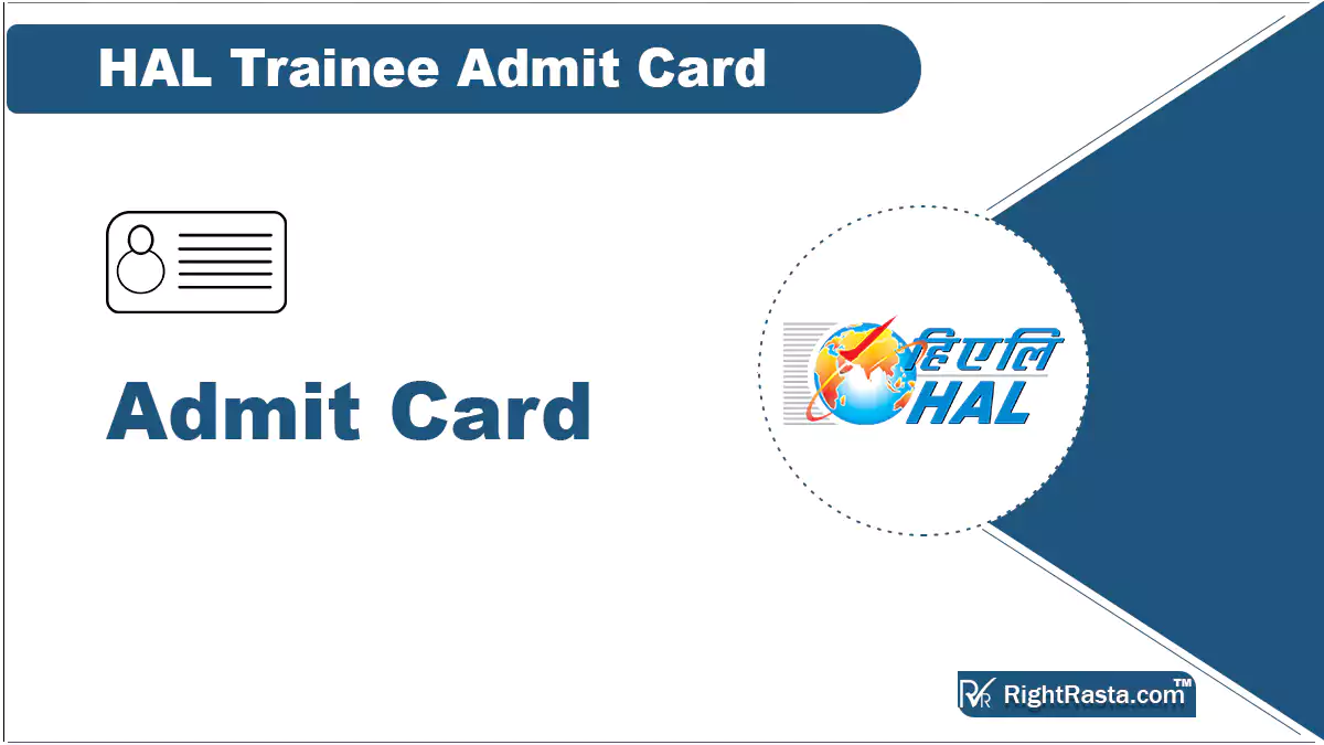 HAL Trainee Admit Card 2023 (Out) Download Hall Ticket