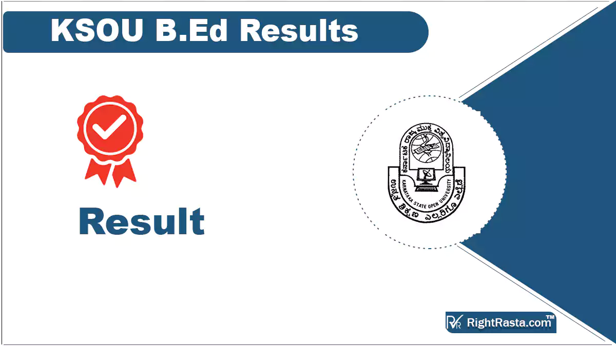 KSOU B.Ed Results 2022 (Link Out) Karnataka Open University Result