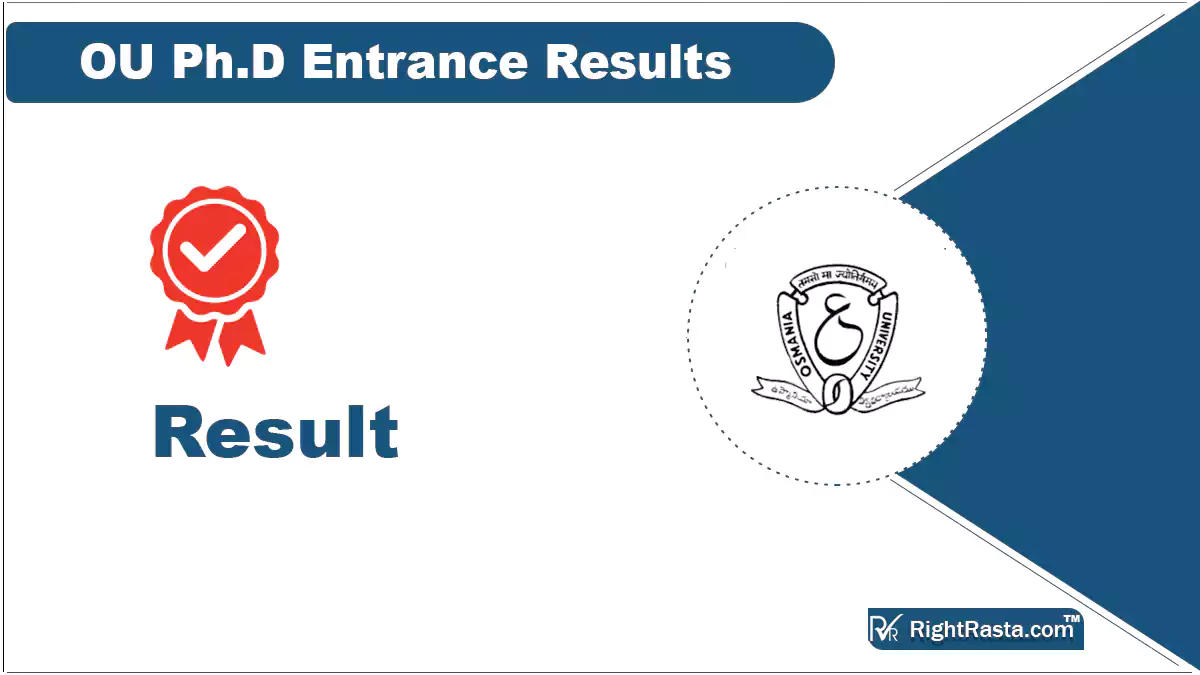 phd entrance exam 2022 osmania university results