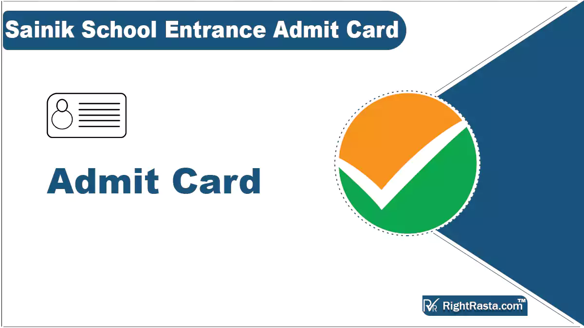 Sainik School Entrance Admit Card 2023 (Out) AISSEE Admit Card