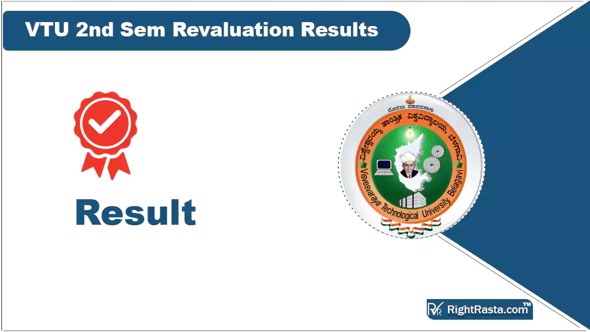 VTU 2nd Sem Revaluation Results 2022 (Link Out) Download