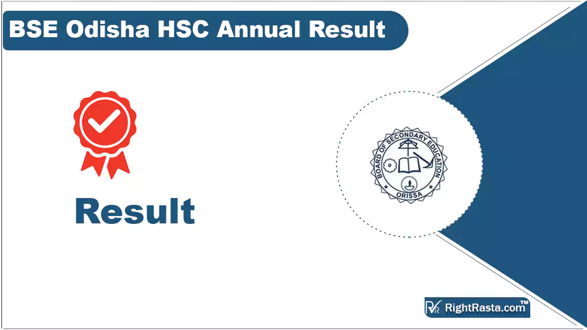 BSE Odisha HSC Annual Result 2023 (Out) Orissa Board 10th Class Marksheet