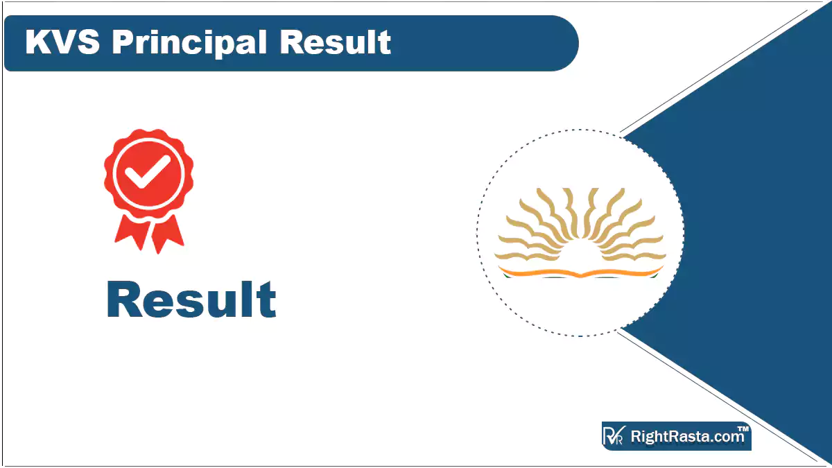 Kvs Principal Result Out Kendriya Vidyalaya Merit List