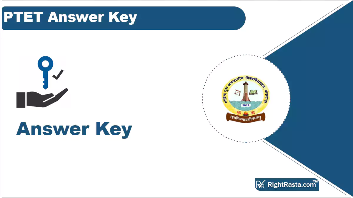 PTET Answer Key 2023 (Out) Check GGTU Pre B.Ed Answer Sheet