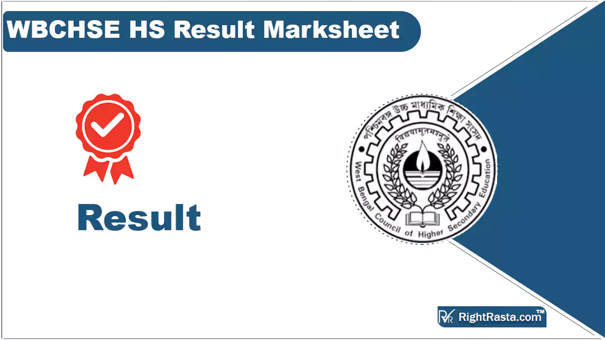 WBCHSE HS Result Marksheet 2023 (Out) West Bengal Board 12th Results