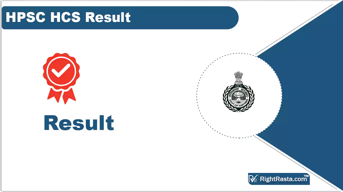 HPSC HCS Result 2023 (Out) Haryana Civil Services Prelims Merit List