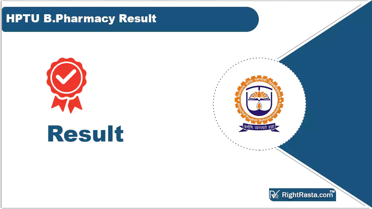 HPTU B.Pharmacy Result 2023 (Out) HP Technical University Results