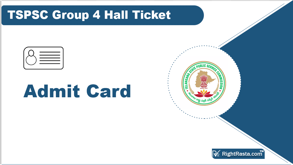 TSPSC Group 4 Hall Ticket 2023 (Out) Telangana PSC Exam Date