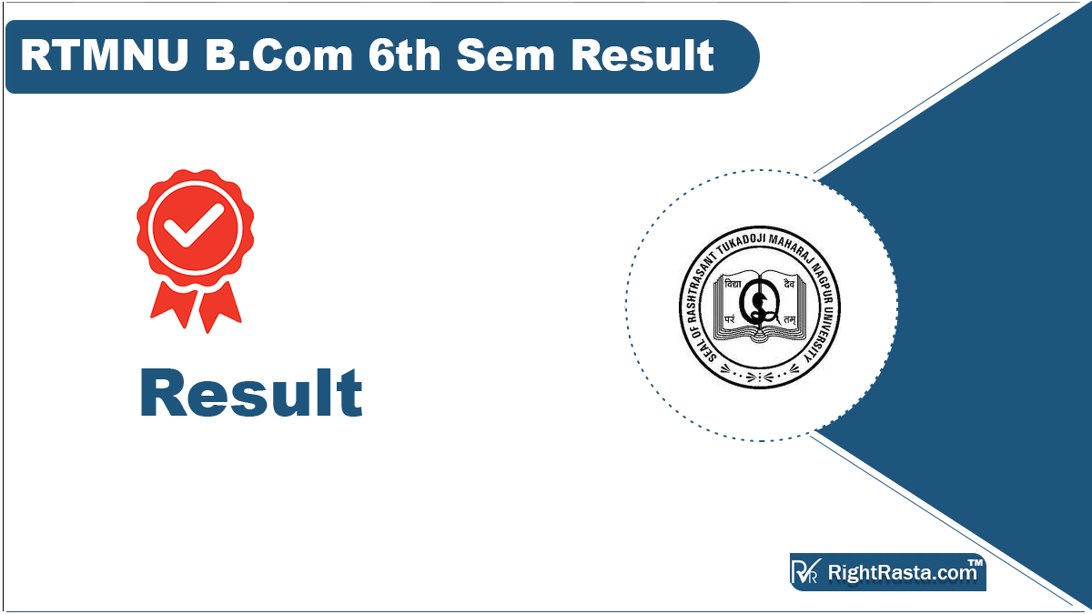 RTMNU B.Com 6th Sem Result 2023 (Out) Nagpur University Results