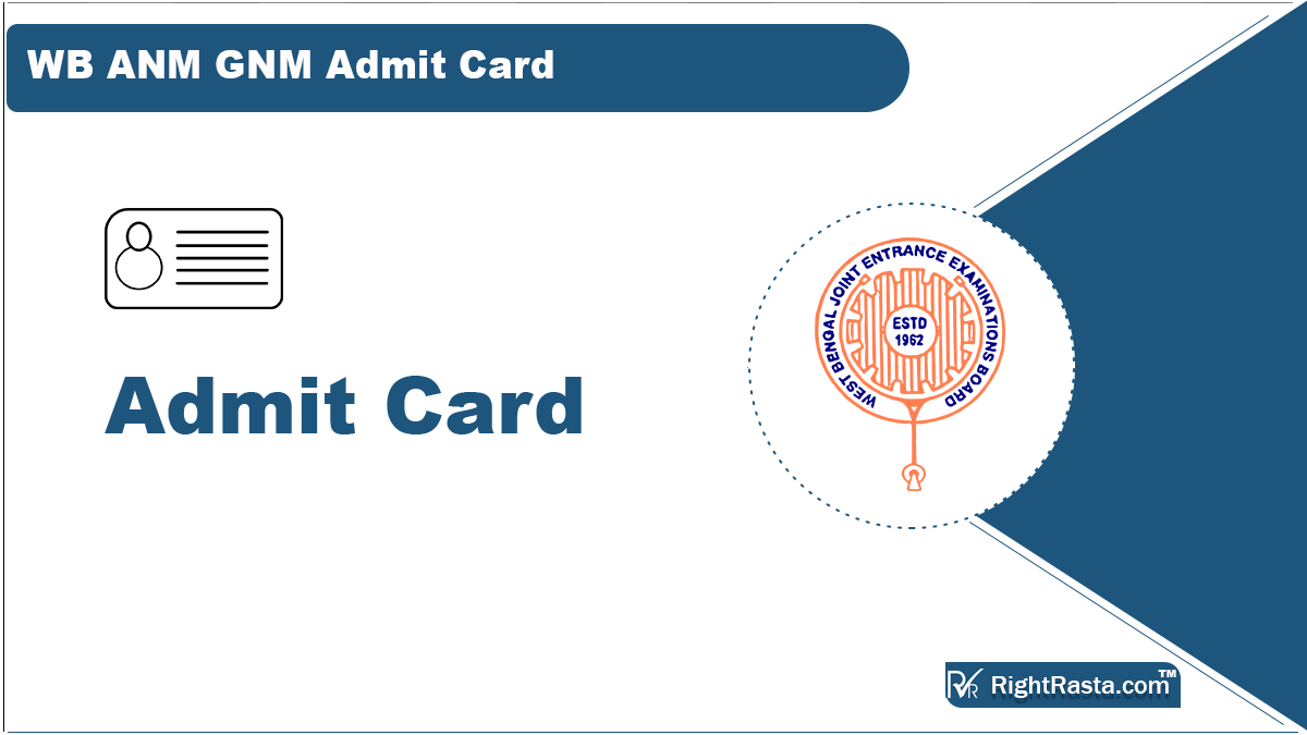 WB ANM GNM Admit Card 2023 (Out) WBJEE Entrance Hall Ticket