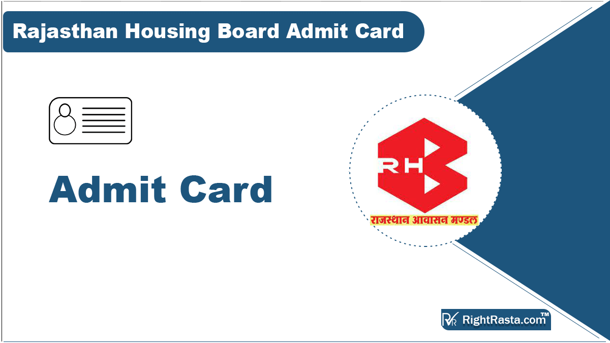 Rajasthan Housing Board Admit Card 2023 (Out): Get RHB Hall Ticket