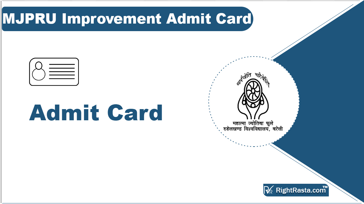 MJPRU Improvement Admit Card 2023 Link Out Get Hall Ticket