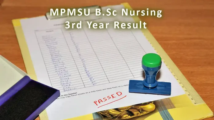 MPMSU B.Sc Nursing 3rd Year Result