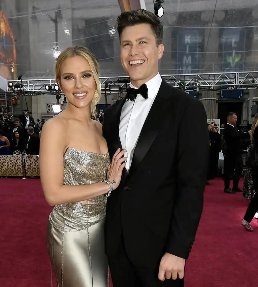 Colin Jost and wife Scarlett Johansson