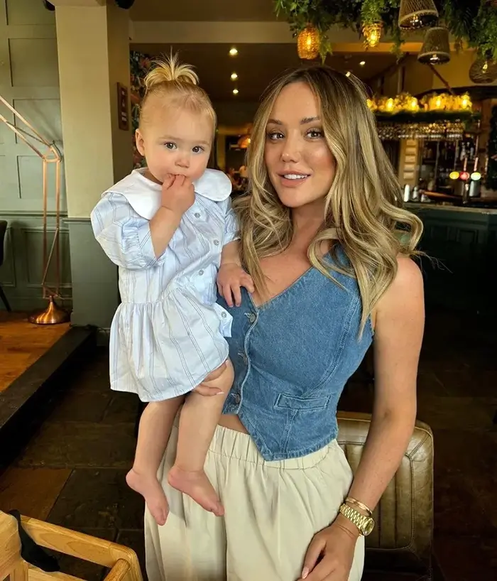 Charlotte Crosby with her daughter